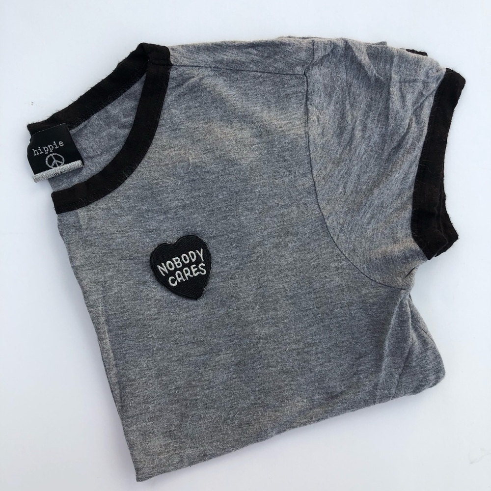 FINAL PRICE nobody cares patch shirt